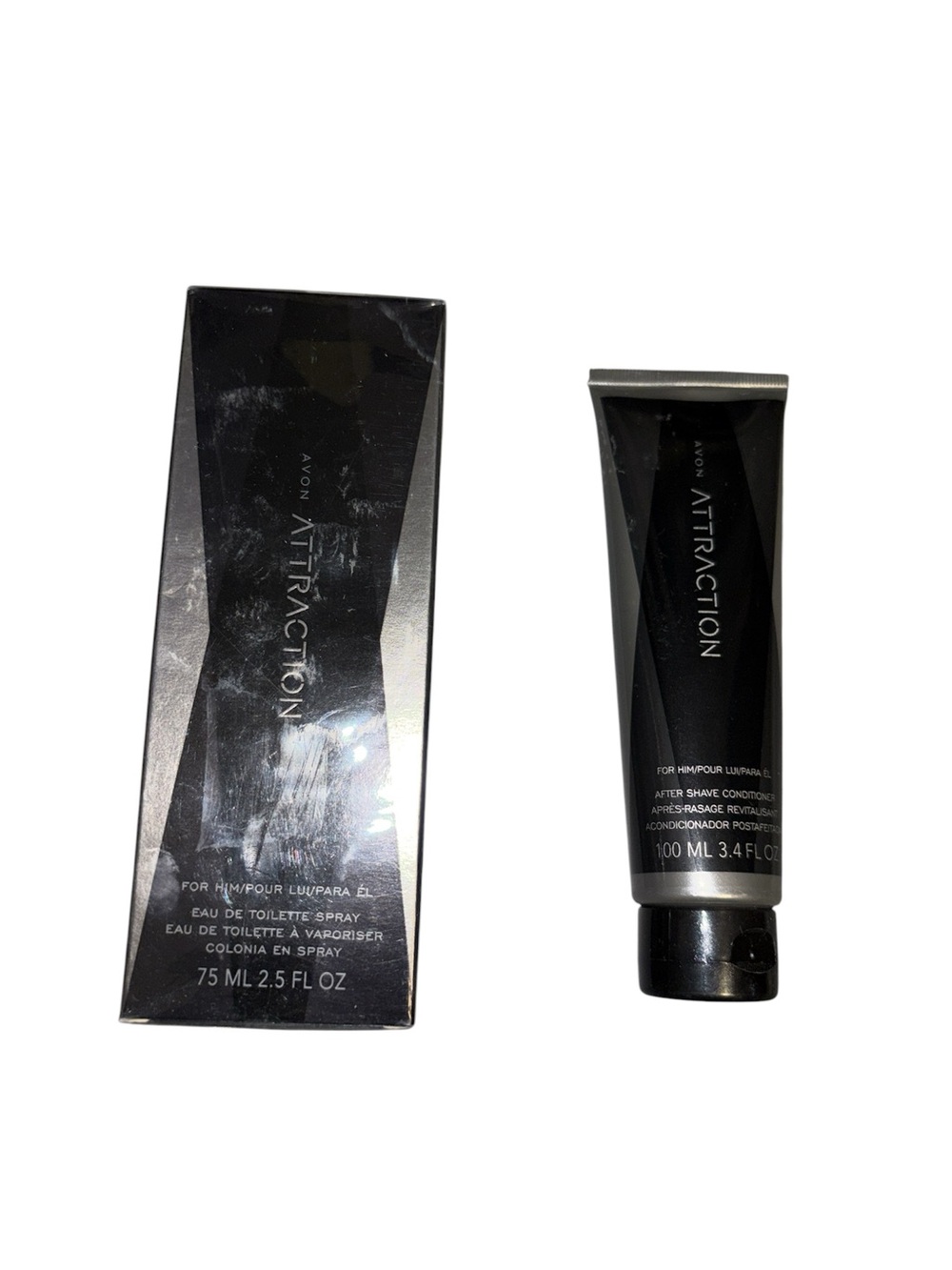 Avon Attraction for Him Set - Spray and Aftershave Conditioner NWT